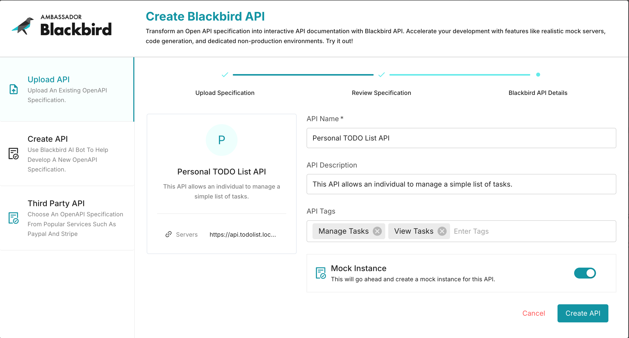 Verifying your API before registration